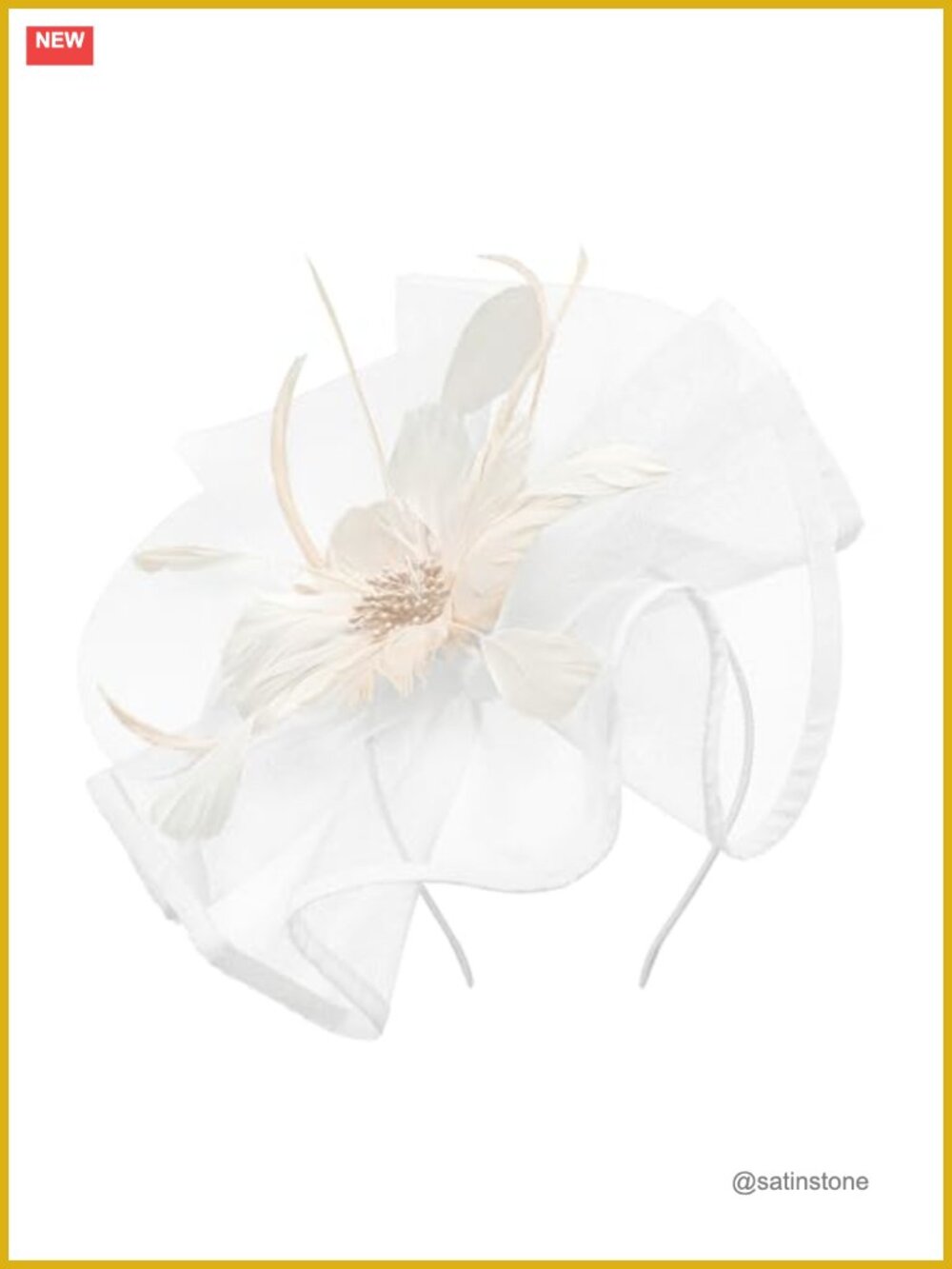 Womens Fascinator Mesh Flower Feather Derby Hat Headband Formal Event